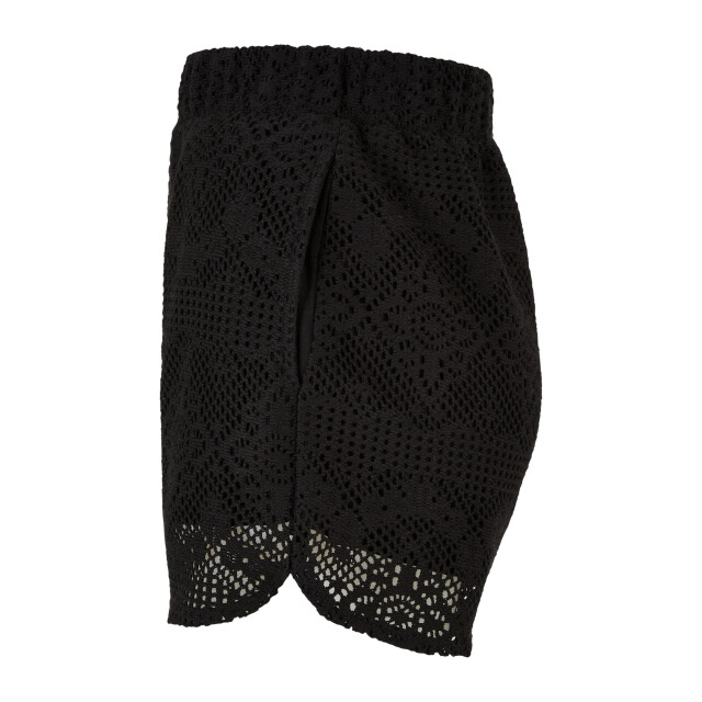 Urban Classics Dames kanten gehaakt resort korte broek UTTN453_black large