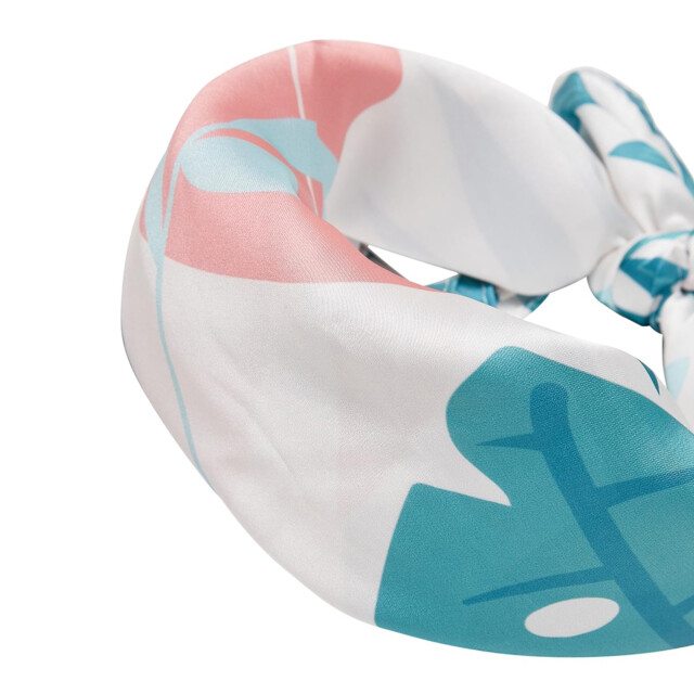Urban Classics Uniseks volwassen gebloemde satijnen grote bandana UTTN737_turquoise large