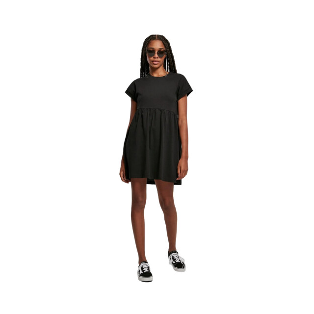 Urban Classics Dames empire valance organic t-shirt jurk UTTN461_black large