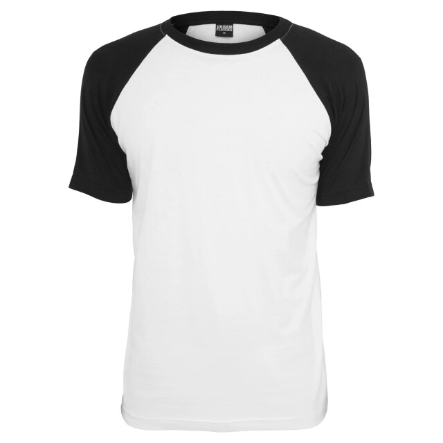 Urban Classics Heren contrast raglan t-shirt UTTN801_whiteblack large