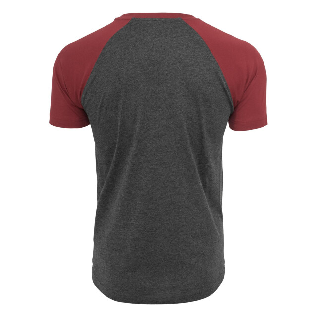 Urban Classics Heren contrast raglan t-shirt UTTN801_charcoalburgundy large