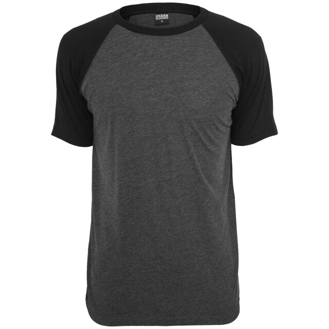 Urban Classics Heren contrast raglan t-shirt UTTN801_charcoalblack large