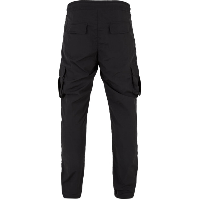 Urban Classics Heren nylon rechte pijp cargo broek UTTN715_black large