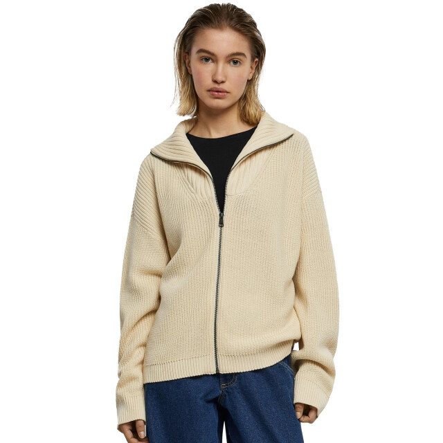 Urban Classics Gebreid vest met rits voor dames UTTN816_sand large