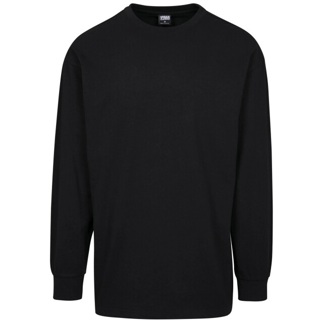 Urban Classics Heren zwaargewicht boxy t-shirt met lange mouwen UTTN724_black large