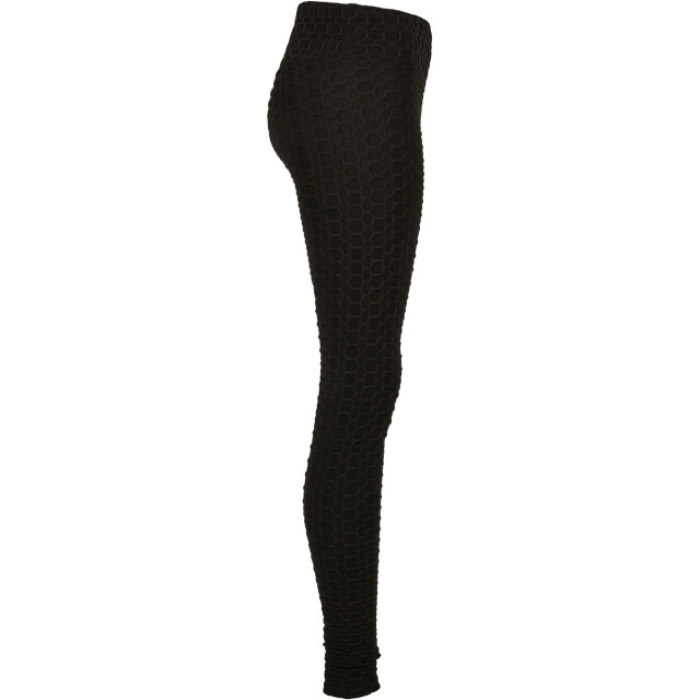 Urban Classics Dames honingraat legging hoge taille UTTN713_black large