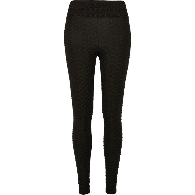 Urban Classics Dames honingraat legging hoge taille UTTN713_black large