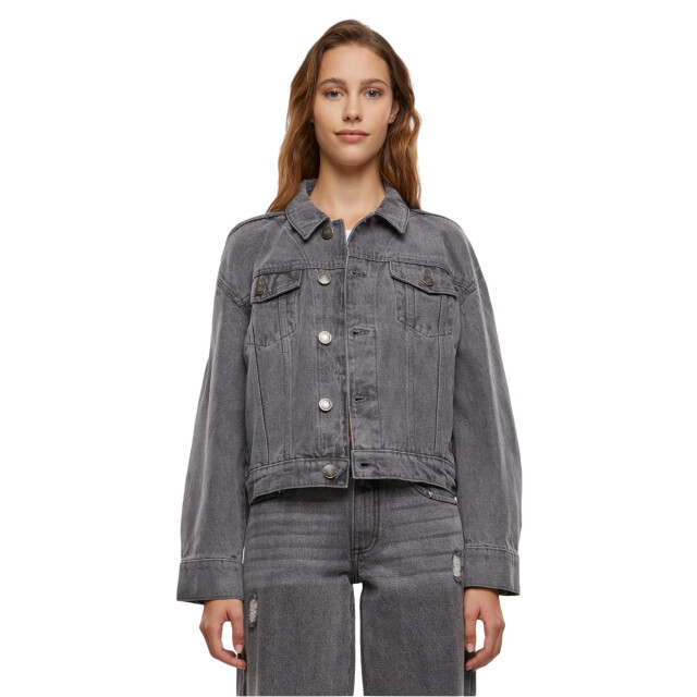 Urban Classics Dames 80s oversized denim jas UTTN436_newgreywashed large