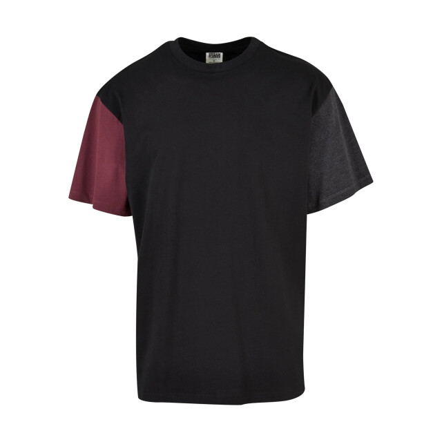Urban Classics Heren colour block organic oversized t-shirt UTTN691_black large
