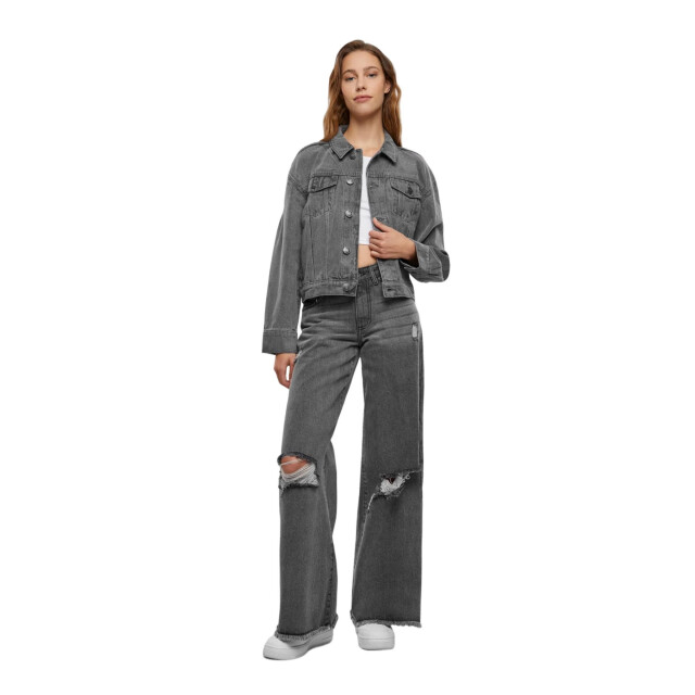 Urban Classics Dames 80s oversized denim jas UTTN436_newgreywashed large
