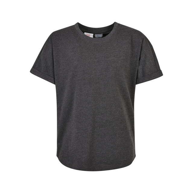 Urban Classics Jongens lang turn up t-shirt (set van 2) UTTN692_charcoalwhite large