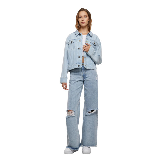 Urban Classics Dames 80s oversized denim jas UTTN436_newlightbluewashed large