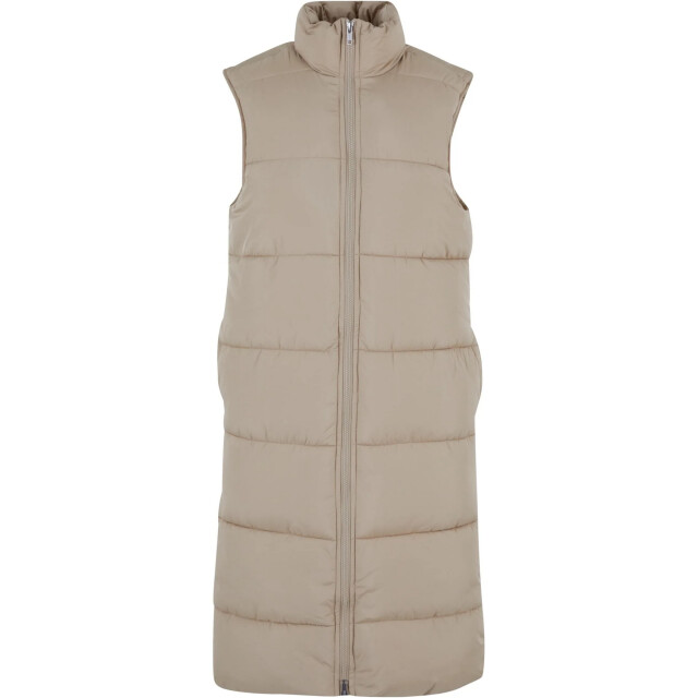 Urban Classics Dames puffer lang gilet UTTN687_wetsand large