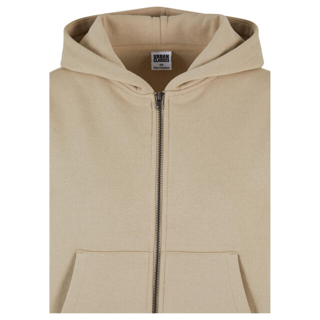 Urban Classics Dames boxy full zip hoodie UTTN679_wetsand large