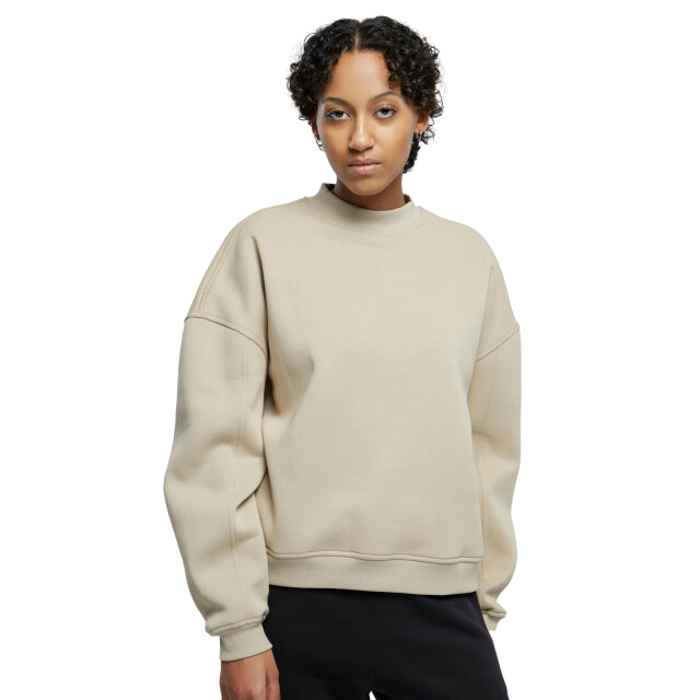 Urban Classics Dames organic crew hals oversized trui UTTN669_wetsand large