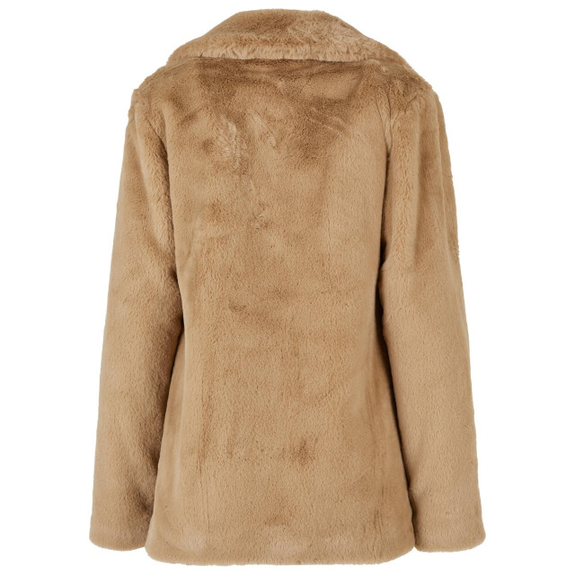 Urban Classics Dames teddy fleece jas met kapkraag UTTN689_unionbeige large