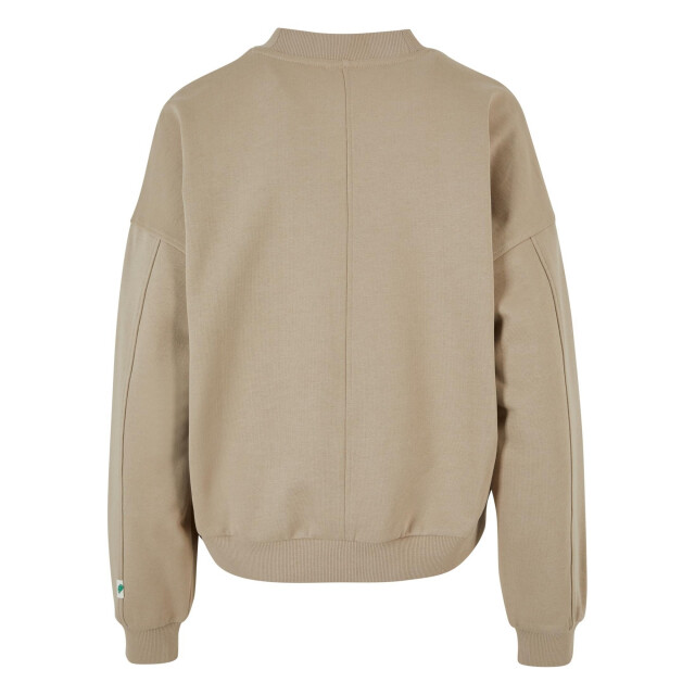 Urban Classics Dames organic crew hals oversized trui UTTN669_wetsand large