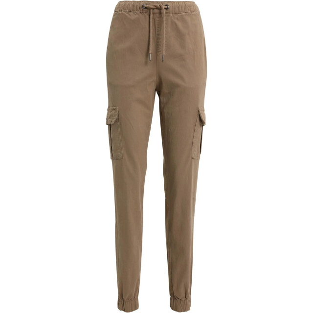 Urban Classics Dames cargo pocket hoge taille joggingbroek UTTN419_softtaupe large