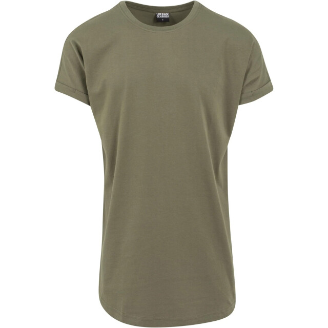 Urban Classics Heren lang t-shirt met omslag UTTN417_olive large
