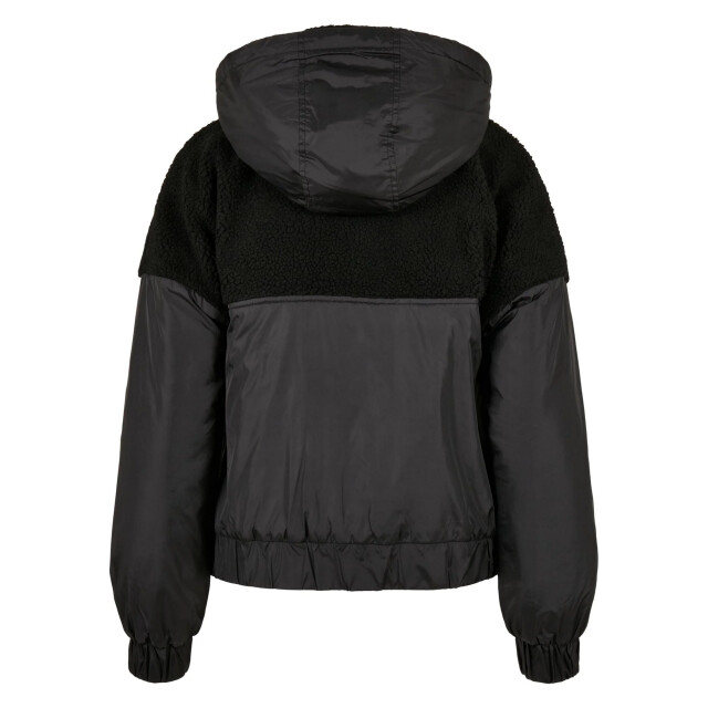 Urban Classics Dames sherpa pull over jas UTTN665_black large