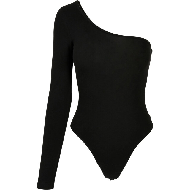 Urban Classics Dames organische asymmetrische bodysuit met één mouw UTTN650_black large