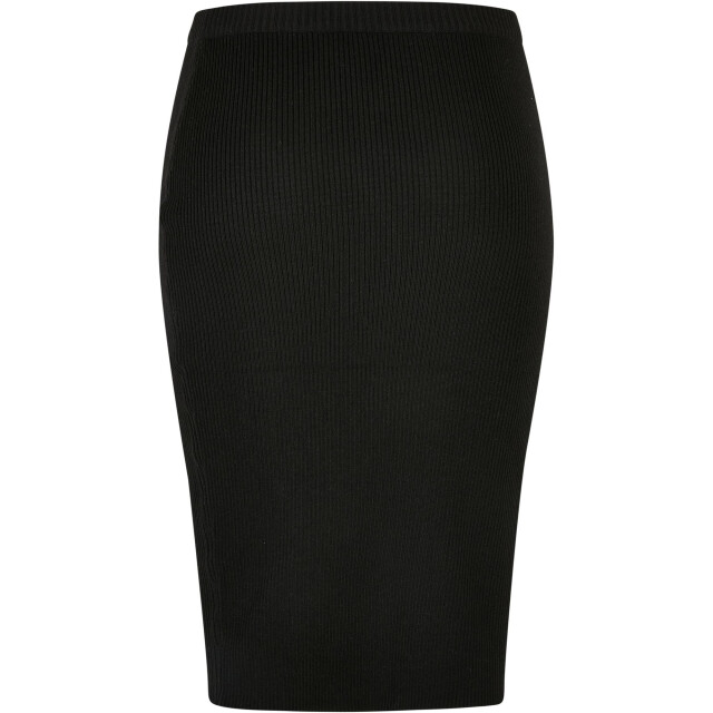 Urban Classics Dames ribgebreide midi rok UTTN654_black large