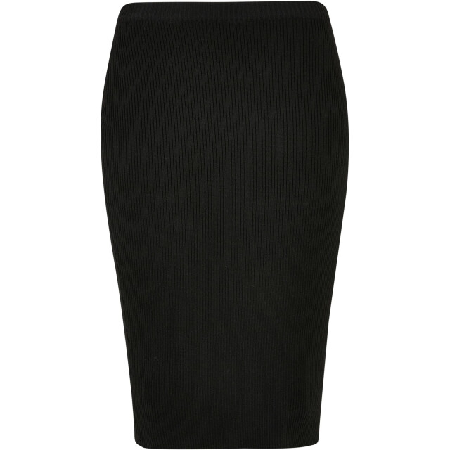Urban Classics Dames ribgebreide midi rok UTTN654_black large