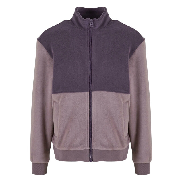 Urban Classics Heren polar fleece jas met kleurblok UTTN657_purplenight large