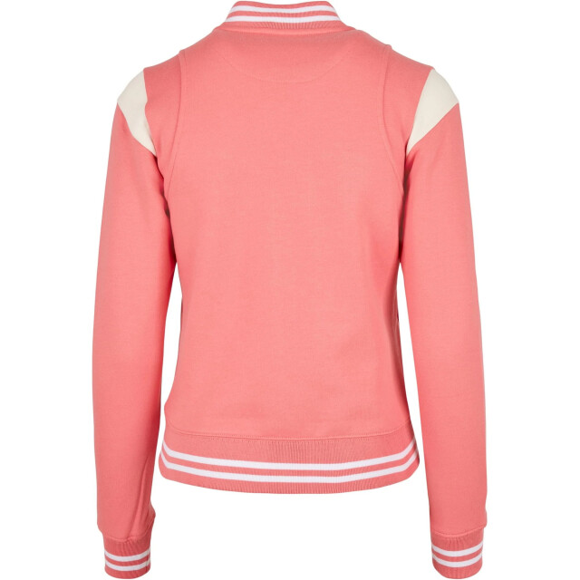 Urban Classics Dames college sweatjack UTTN381_palepinkwhitesand large