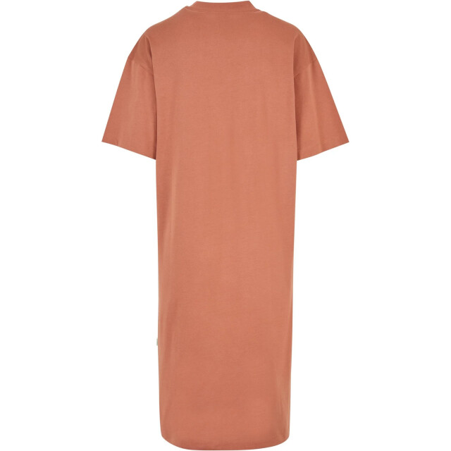 Urban Classics Dames lang organisch oversized t-shirt jurk UTTN392_terracotta large