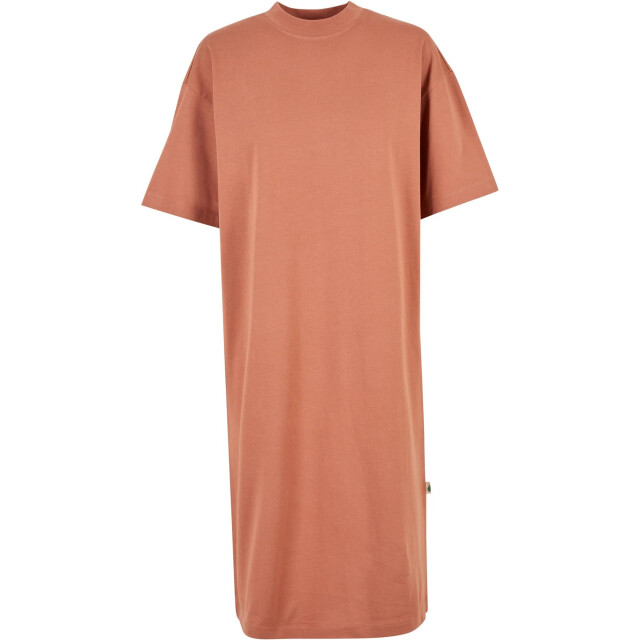 Urban Classics Dames lang organisch oversized t-shirt jurk UTTN392_terracotta large