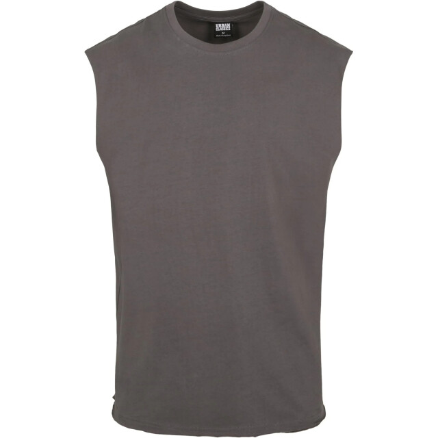 Urban Classics Heren mouwloze top met open rand UTTN395_darkshadow large