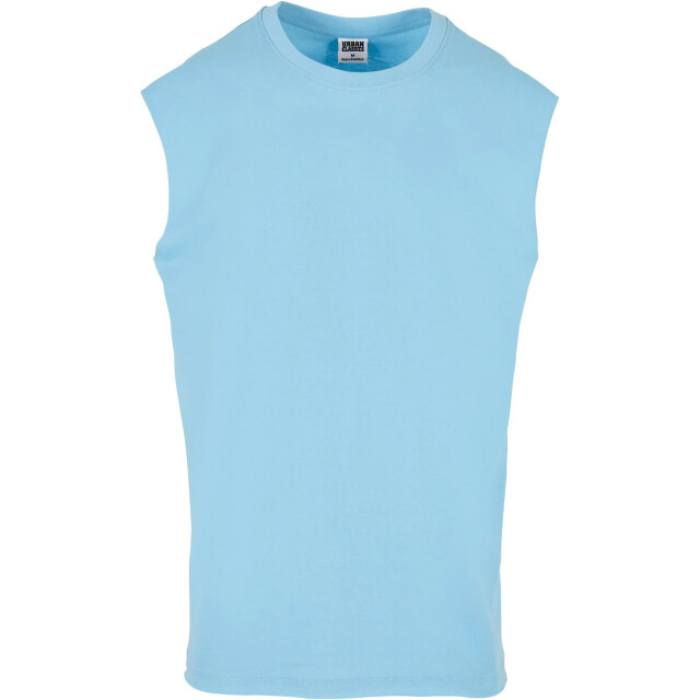 Urban Classics Heren mouwloze top met open rand UTTN395_balticblue large