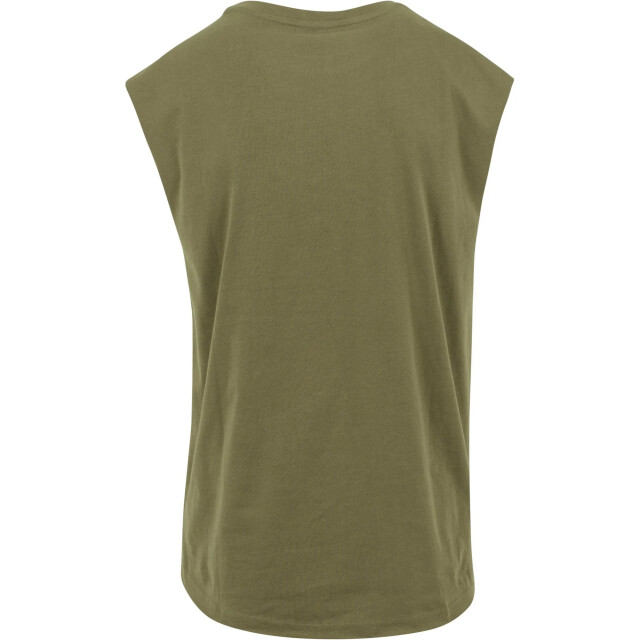 Urban Classics Heren mouwloze top met open rand UTTN395_olive large