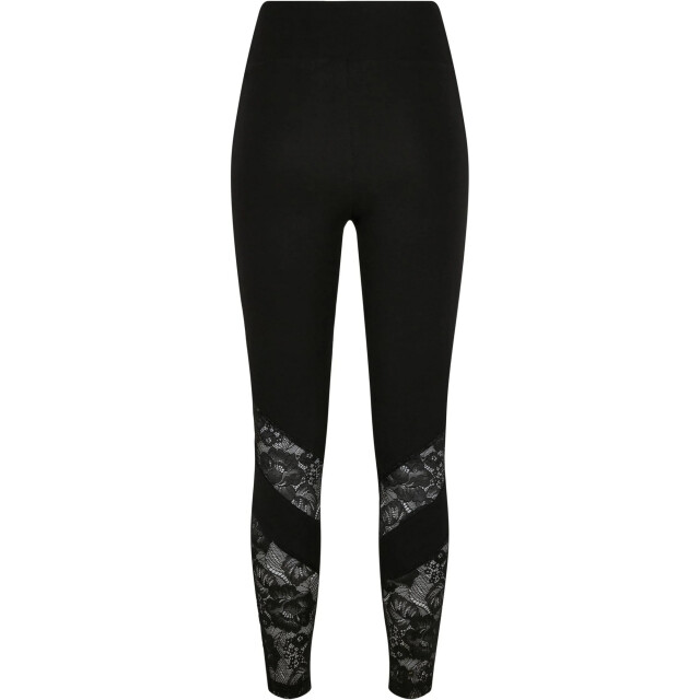 Urban Classics Dames kanten legging met hoge taille UTTN645_black large