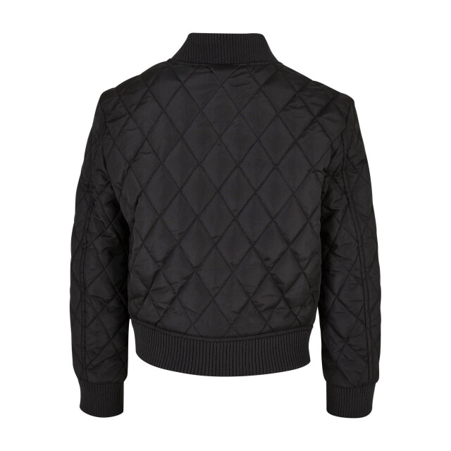 Urban Classics Meisjes diamond quilt nylon jas UTTN755_black large