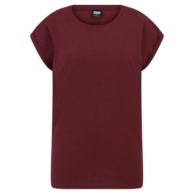 Urban Classics Dames verlengd schouder t-shirt (set van 2) UTTN736_cherryblack large