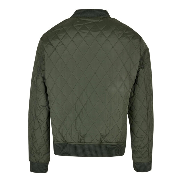 Urban Classics Heren diamond nylon gewatteerd jasje UTTN634_olive large