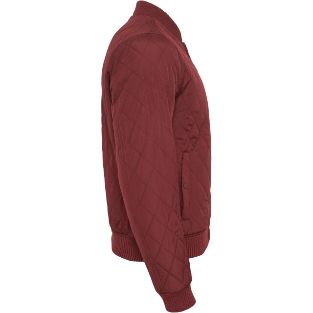 Urban Classics Heren diamond nylon gewatteerd jasje UTTN634_burgundy large