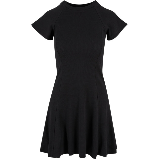 Urban Classics Dames ribbed skater dress UTTN363_black large