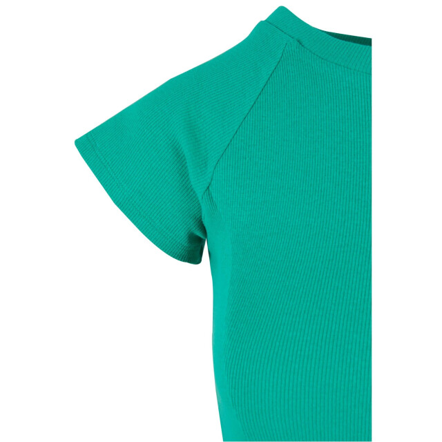 Urban Classics Dames ribbed skater dress UTTN363_ferngreen large