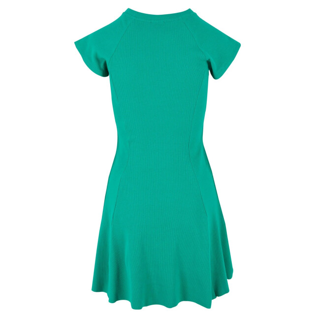 Urban Classics Dames ribbed skater dress UTTN363_ferngreen large