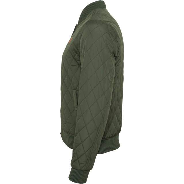 Urban Classics Heren diamond nylon gewatteerd jasje UTTN634_olive large
