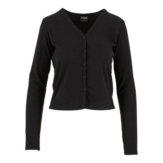 Urban Classics Dames geribd vest UTTN366_black large