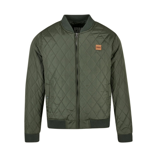 Urban Classics Heren diamond nylon gewatteerd jasje UTTN634_olive large