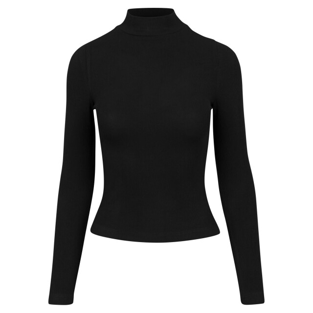 Urban Classics Dames schildpadhals top met lange mouwen UTTN373_black large