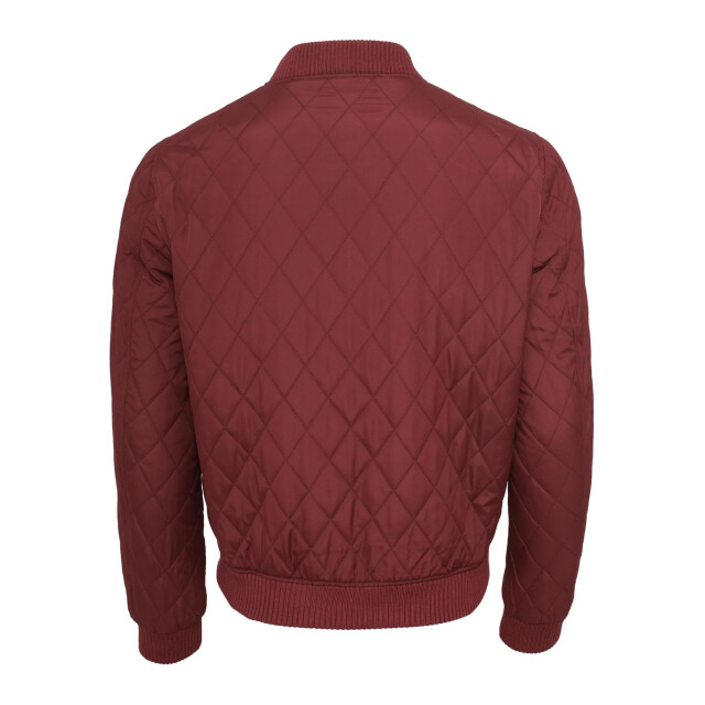 Urban Classics Heren diamond nylon gewatteerd jasje UTTN634_burgundy large