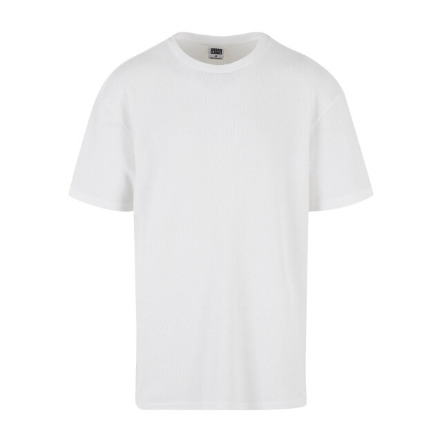 Urban Classics Heren wafel t-shirt UTTN640_white large