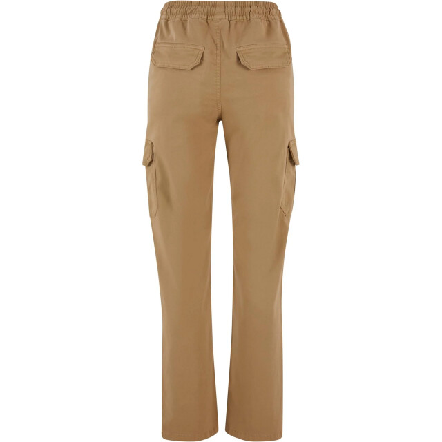 Urban Classics Dames twill cargo broek met hoge taille UTTN604_unionbeige large