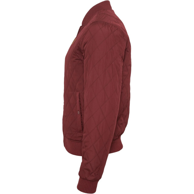 Urban Classics Heren diamond nylon gewatteerd jasje UTTN634_burgundy large